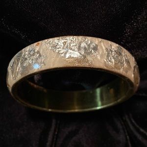 Vintage Resin gold foil bangle